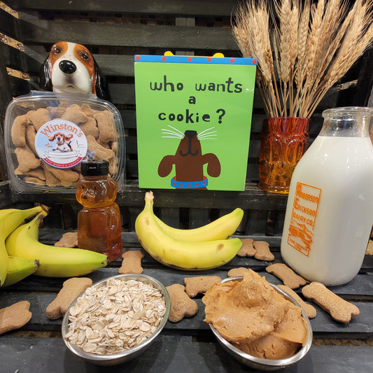 Mighty Mini's Peanut Butter and Banana Dog Biscuits  1 LB.